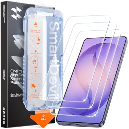 SMARTDEVIL 3 Pack for Samsung Galaxy S26 Ultra Screen Protector, HD Clear Tempered Glass, 9H Scratch & Impact Resistant, Ultrasonic Fingerprint Sensor Compatible, Bubble-Free & Dust-Free