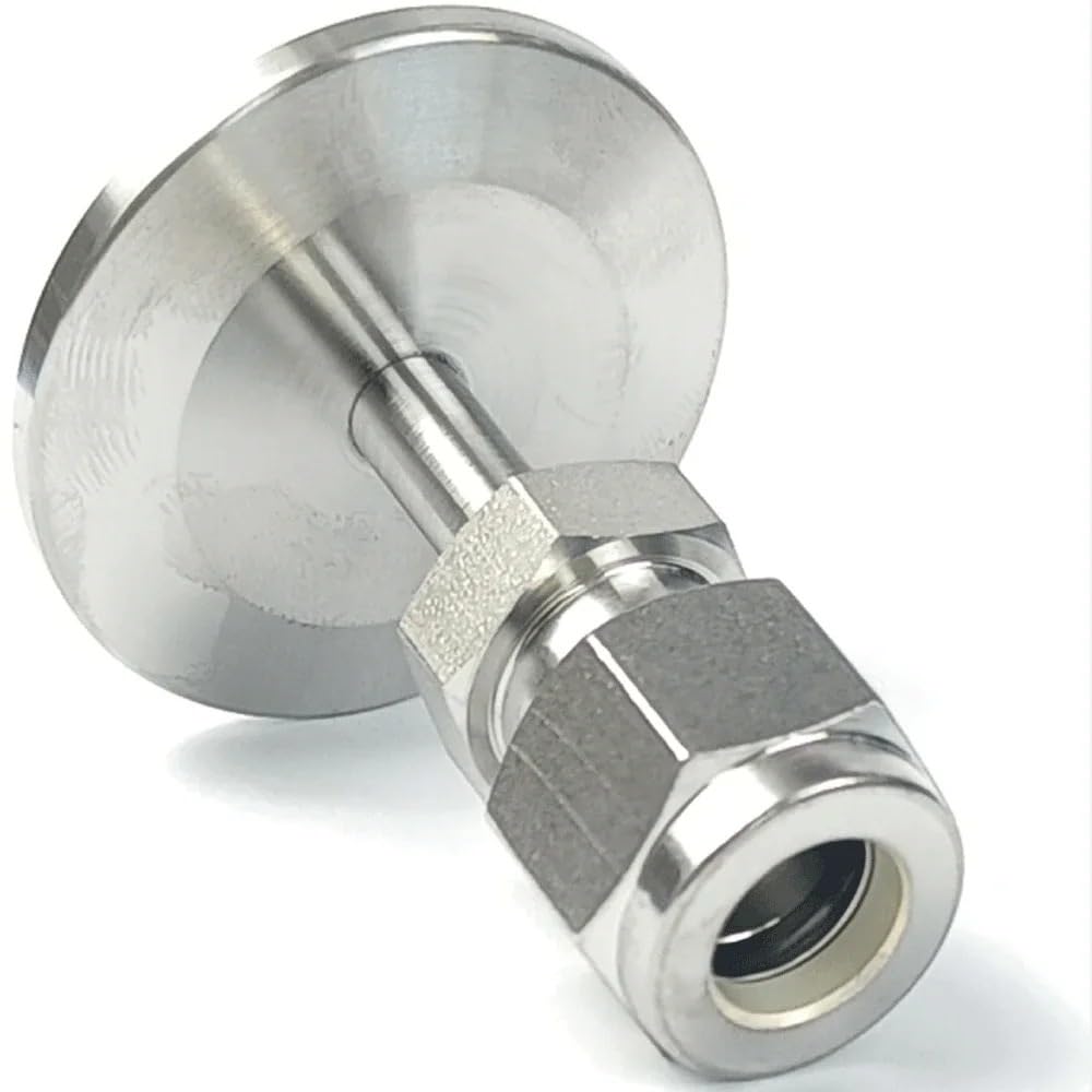 Vacuum KF/NW25 To 3/4" OD Tube Compression Union SUS316L Stainless Steel Pipe Fitting Coupler