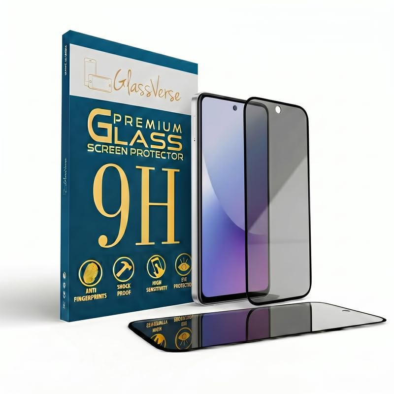 Image of GlassVerse Privacy Tempered Glass for Itel S24 | Anti Spy Screen Protector, 9H Hardness, Edge to Edge, Case Friendly, Hassle-less Installation Kit Included. (Pack of 2)