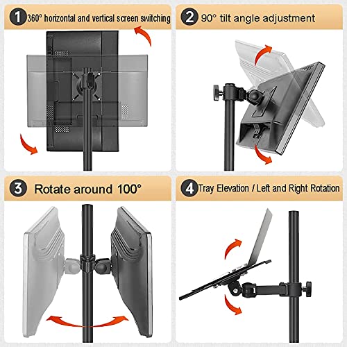 Soporte de piso para TV de 12 a 27 pulgadas ajustable miniatura 5