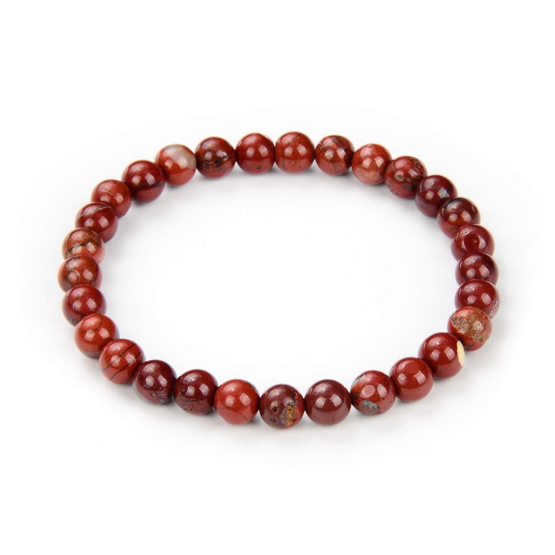 Adabele1pc Natural Stretch Gemstone Bracelet 6mm (0.24 Inch) Bead 7" 7.5" 8 inch Healing Crystal Quartz Energy Chakras Jewelry Women Men Girl Birthday Gift