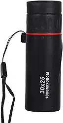 Telescópio monocular externo HD portátil 7X / 28mm, luneta óptica totalmente revestida de visão noturna com alça de pulso que suporta o foco de operação de mão única