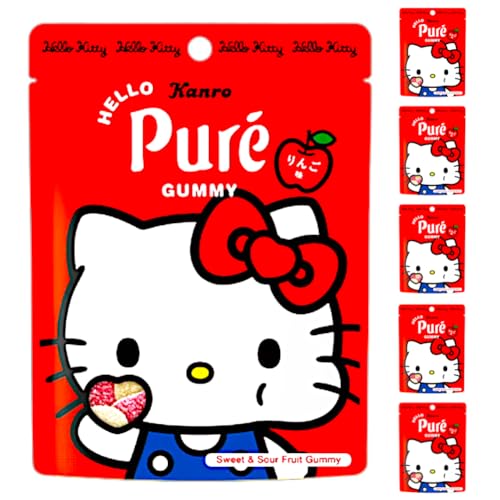 カンロ ピュレグミ キティコラボ りんご味 56g × 6袋 | 可愛いグミ粒 林檎味 コラボレーション コラボ商品のサムネイル