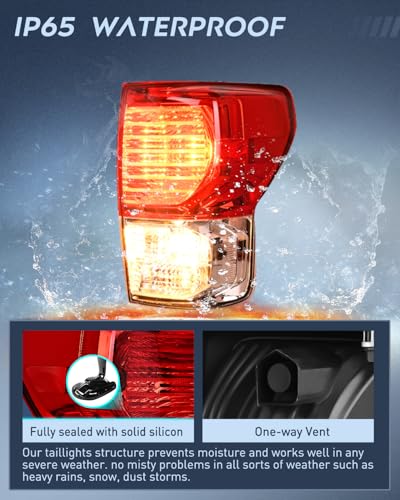 Image of Nilight Taillight Assembly Compatible with 2007 2008 2009 2010 2011 2012 2013 Toyota Tundra Rear Tail Light Lamp Replacement OE Style Right Passenger Side