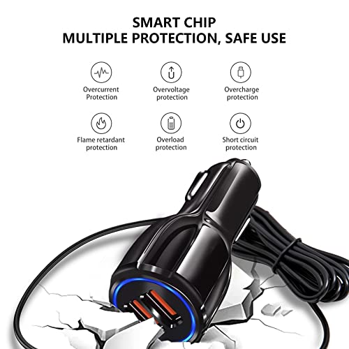 Image of 3FT Fast USB Car Type C Charger Adapter for Moto G Power 2025 /G Stylus /G Play /G Pure,Edge,Motorola One 5G Ace /Razr, Carplay Cable for iPhone 16E 16 15 Pro Charging Samsung Galaxy & More Android Phone
