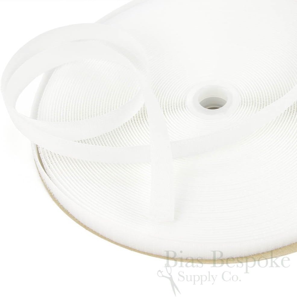 27 Yard Rolls of White Sew-on Hook and Loop Fastening Tape, 1 1/2" Wide