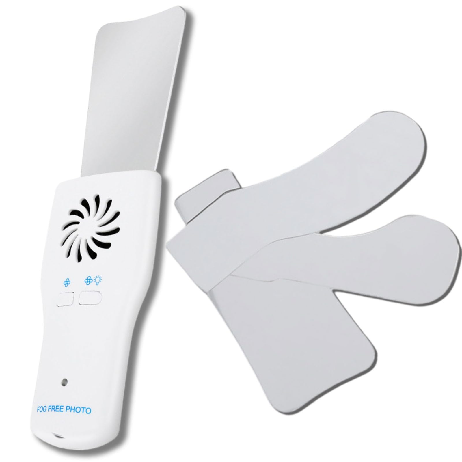 espejo intraoral dental de fotografía Intraoral sin niebla Dental boca con ventilador de luz 2 caras Led 4 lentes espejos reflectores de fotos dentales