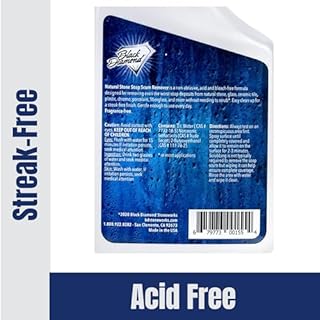 Black Diamond Stoneworks Natural Stone Shower Soap Scum Remover Spray. For Cleaning Bathtubs, Glass Doors, Tubs, Travertine, Marble, Tile. Heavy Duty, Safe Acid-Free Cleaner. Safe for fixtures.