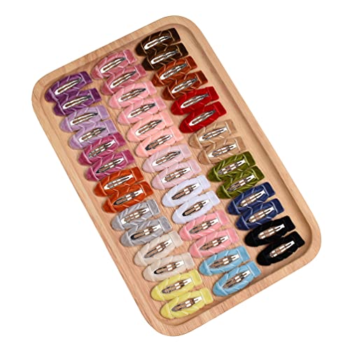 EEBON Baby Girls Velvet Snap Hair Clips Barrettes 40pcs