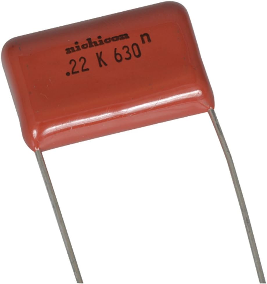 Nichicon QXJ2J224KTPT Capacitor, Metallized Poly, Film Radial, 0.22uF, 630V, Tolerance 10% (Pack of 10)