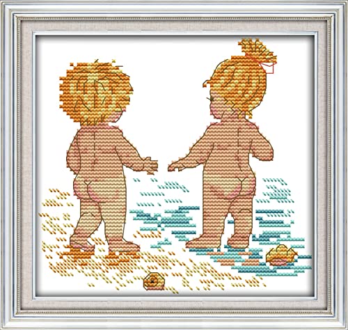 Kit broderie point de croix pré-imprimé 11CT pour après-midi DIY