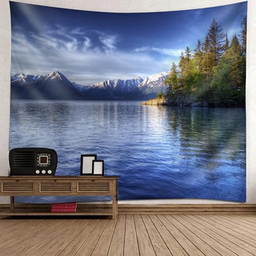 Tapisserie murale paysage pour masquer un mur blanc de chambre