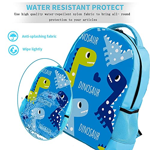 Sac à dos multicouche bleu dinosaure pour éviter les cahiers écornés à l'école