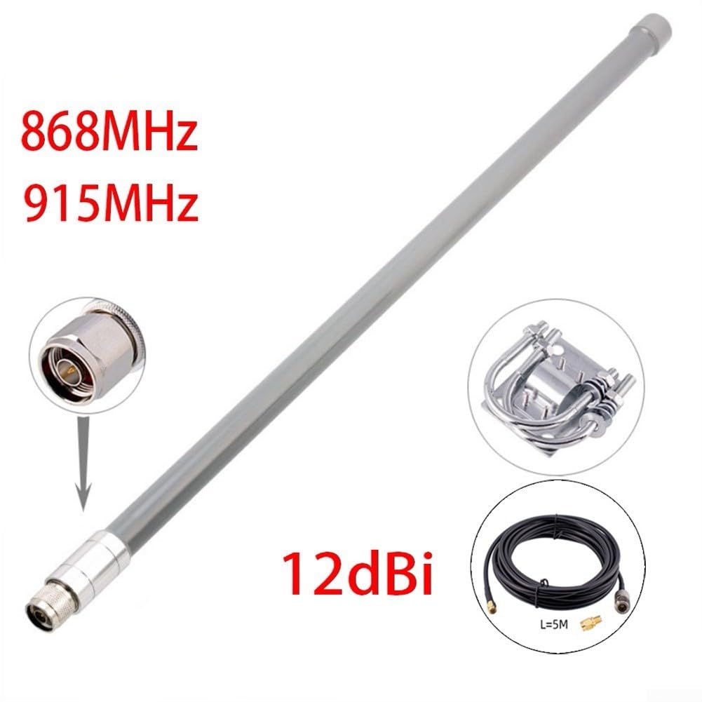 SPORTARC Antenne en fibre de verre 12dBi 868 MHz 915 MHz optimisée à l'hélium pour Omni (kit d'antenne)