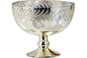 Serene Spaces Living Exquisite Silver Decorative Bowl