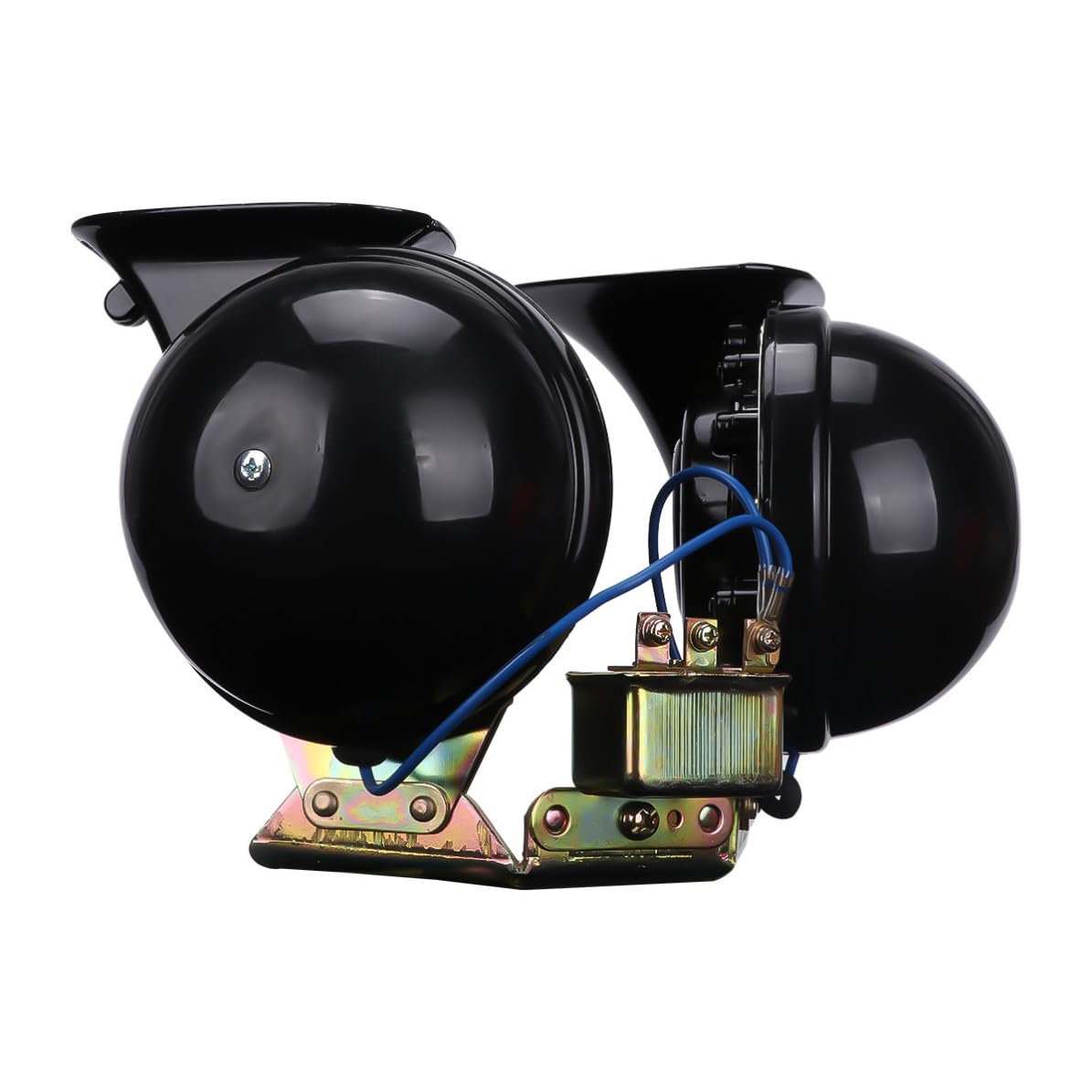 2 Piezas Bocina de Caracol Negra 12 V para Coche y Motocicleta