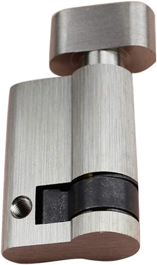 45mm Euro Thumbturn Door Lock - Half Cylinder Nightlatch with Push Single Open Knob for Bathroom Wood