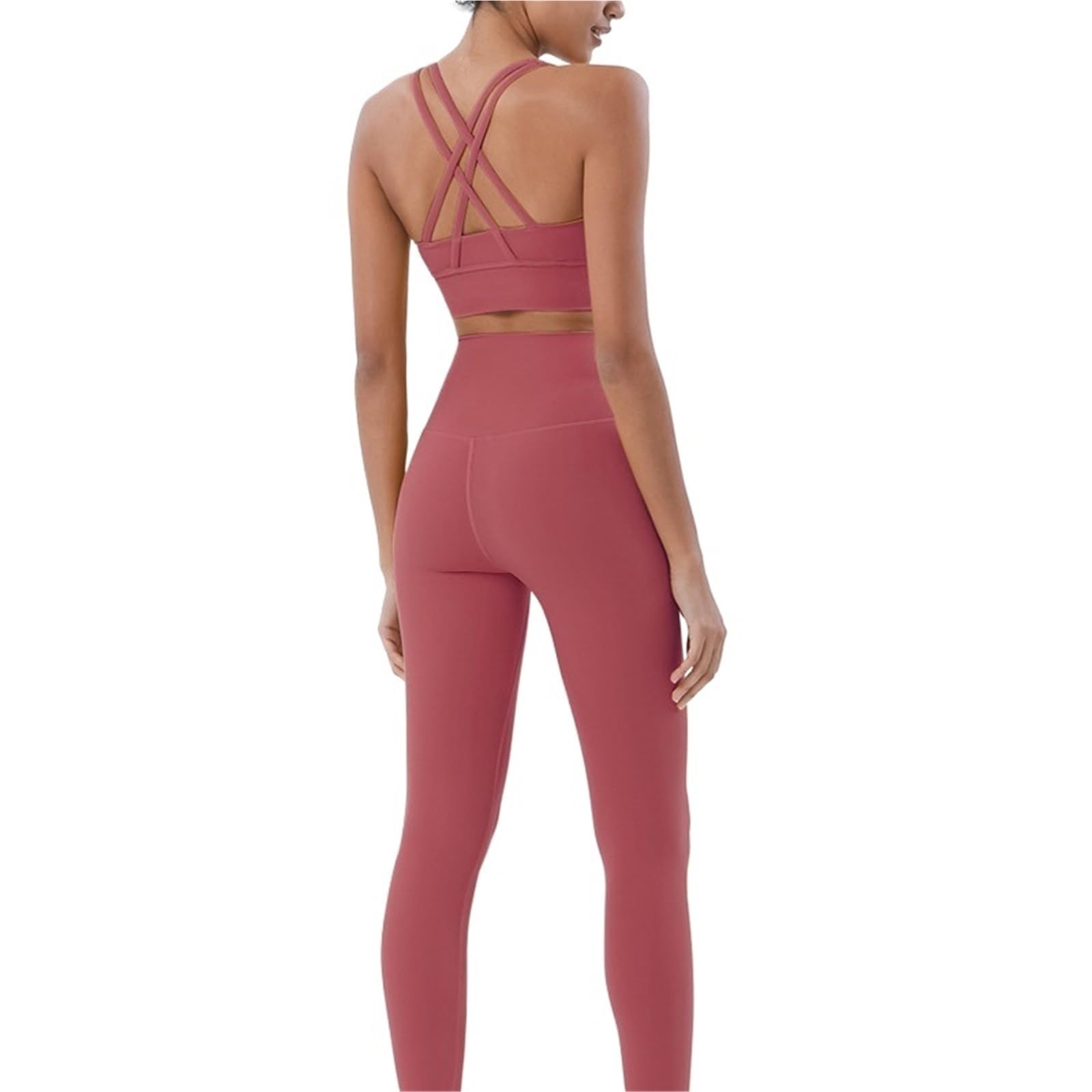 Yoga Set Trainingsanzug Gym Fitness Set 2 Stück Leggings Sport Bh Atmungsaktive Sportwear Frau Kleidung