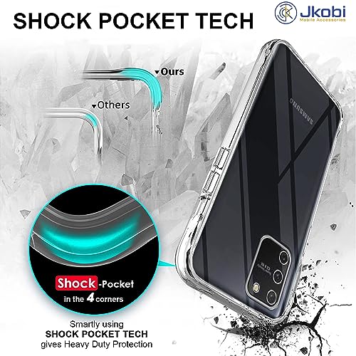 Image of Jkobi Back Cover for Samsung Galaxy S10 Lite (Silicone Clear Shockproof Case with Camera Protection | Soft and Flexible | Transparent)