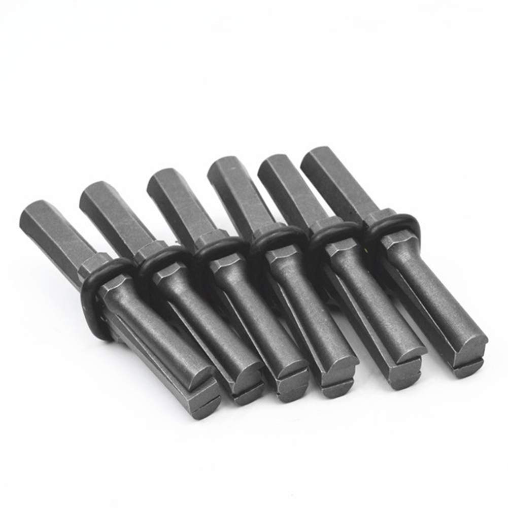 Set di 10 spaccatori per pietra, 16 mm, resistente, manuale separatore per pietra, con cunei e spessori di piuma, facile da applicare (grigio scuro)