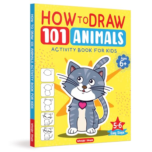 How to Draw: 101 Animals Activity Book for Kids | Step-by-Step Drawing Guide | Ages 5+ | 3+ Hours of Creative Fun