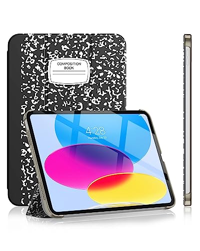 Soke Case for iPad 11th Generation (A16) 11-inch 2025 & 10th Gen 10.9-inch 2022 - [ Auto Wake/Sleep + Slim Trifold Stand] Protective Hard PC Back Cover for Apple iPad 11/10 - Book Black