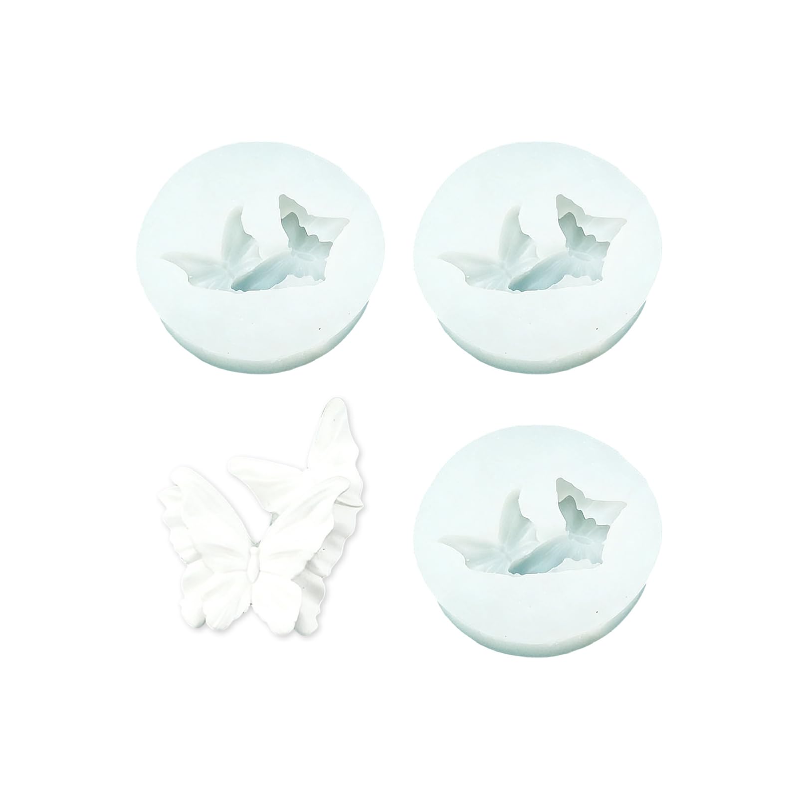 Qisuw Silicone Butterfly Cake Molds Flexible for Easy Demolding Multipurpose Baking Decors Elegant Design Homes Use Parties Dishwasher Safe Baking Accessory