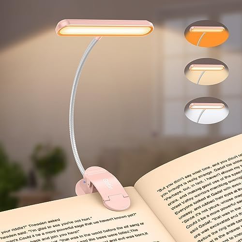 Lampe De Bureau à Pince, Lampe De Lecture Led Flexible Avec Lumière Adjustable En 3 Couleurs Et