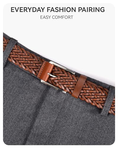 CHAOREN Braided Belts Men Leather - 1 3/8" Casual Woven Belts for Men - Handcrafted Softness for Jeans4