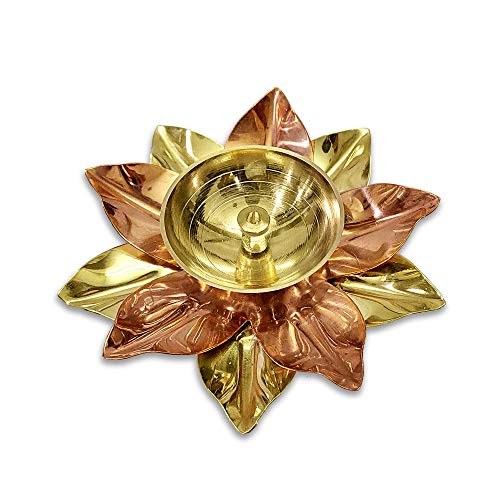 Craftsman Petali di fiori di loto in ottone rame a...