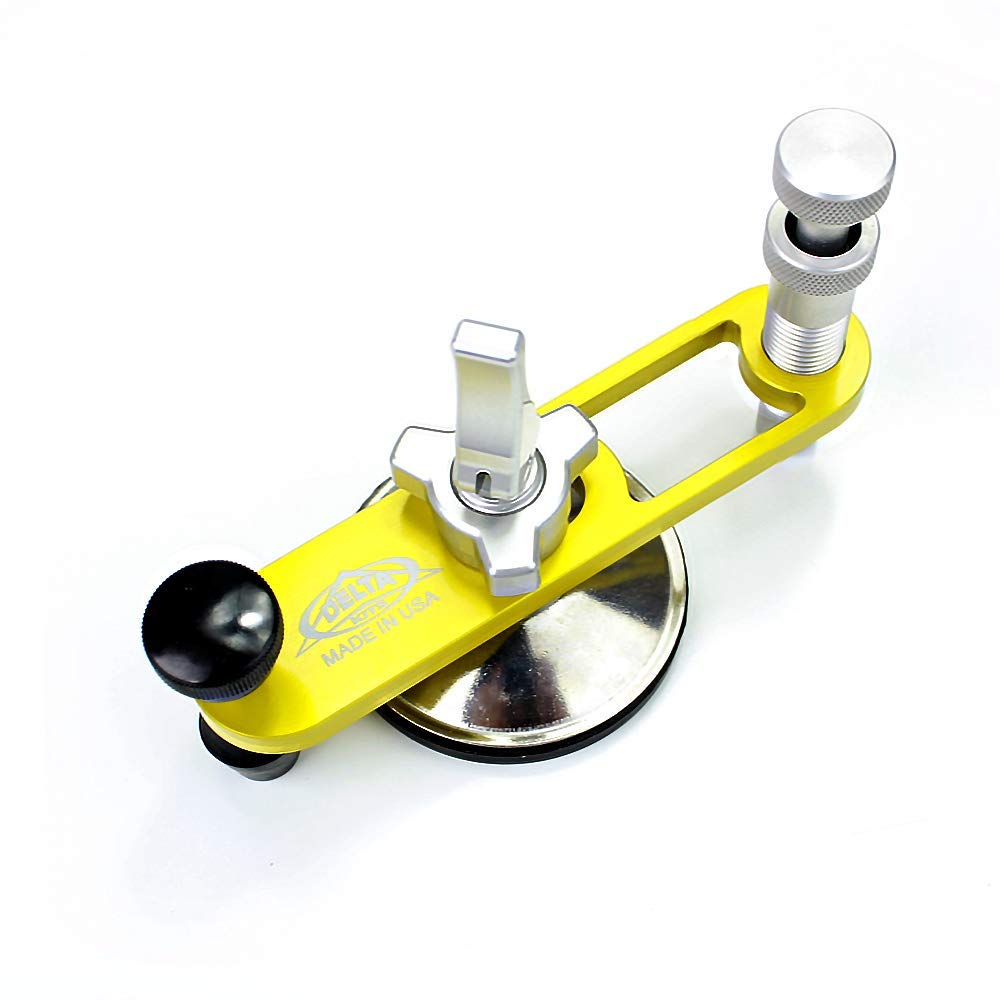 Delta Kits Professional Windshield Repair Bridge + Injector for Rock Chip Repair in Auto Glass Yellow