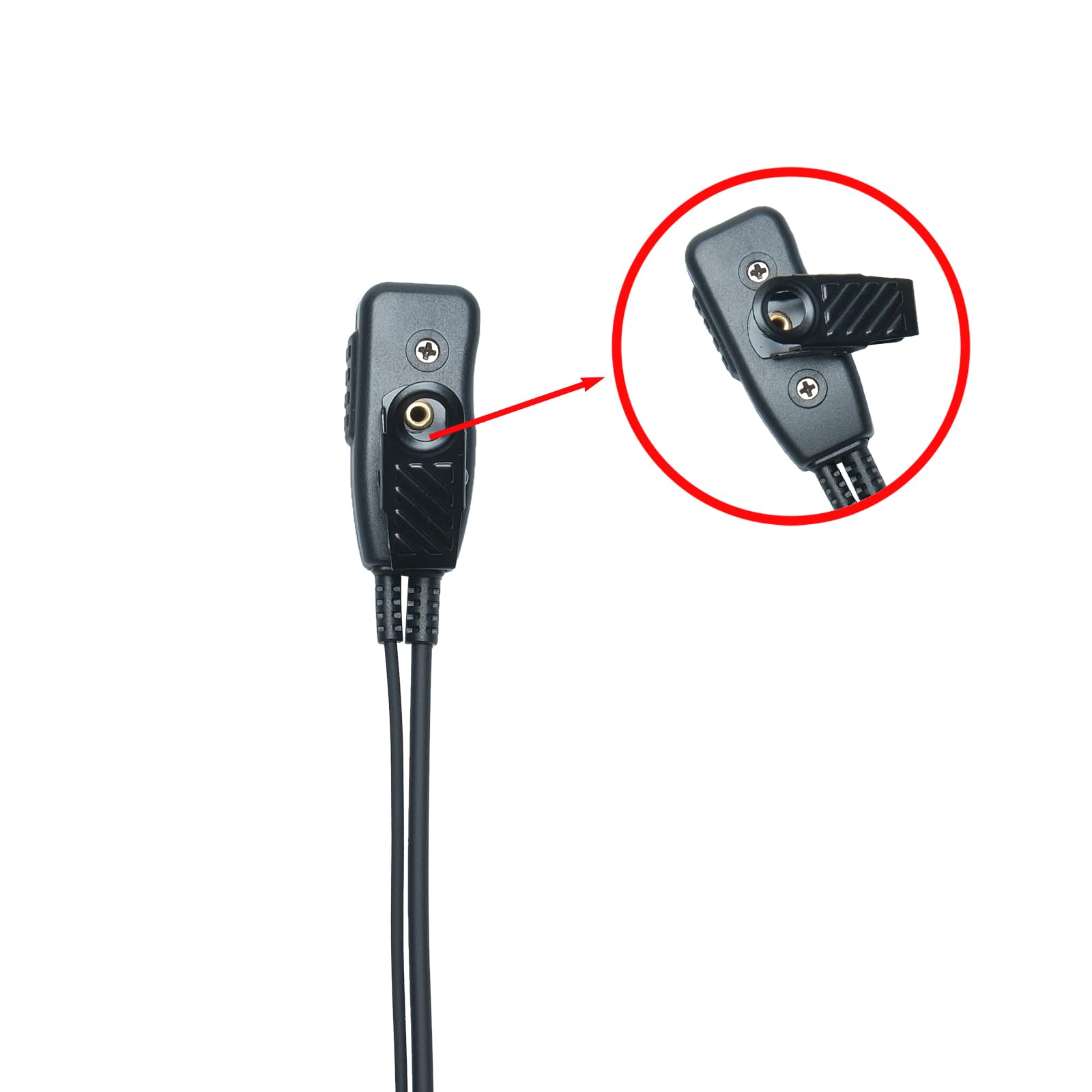 10 sztuk 2,5 mm 1-pinowe krótkofalówki słuchawki z mikrofonem PTT kompatybilne z T600/T260/T200 Talkabout dwukierunkowe radiotelefony w kształcie litery D