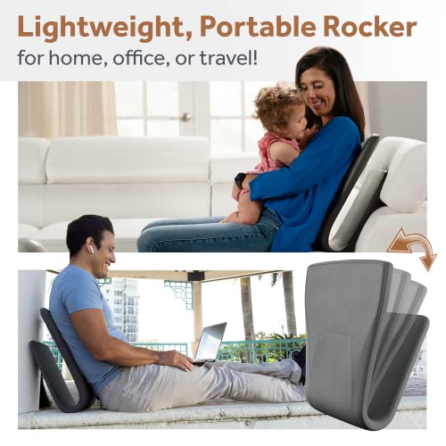 Ready Rocker Portable Rocking-Chair - Ideal For Nursery Furniture, Home-Office-Chair-Outdoor-Use, Travel For Moms, Dads, Seniors - Replaces Need For Glider - Baby Registry-Shower Gift | Stone #TOP1