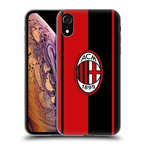 Licenza Ufficiale AC Milan E Stemma Custodia Protezione di Grado Militare Compatibile con Apple iPhone XR gel rosso nero