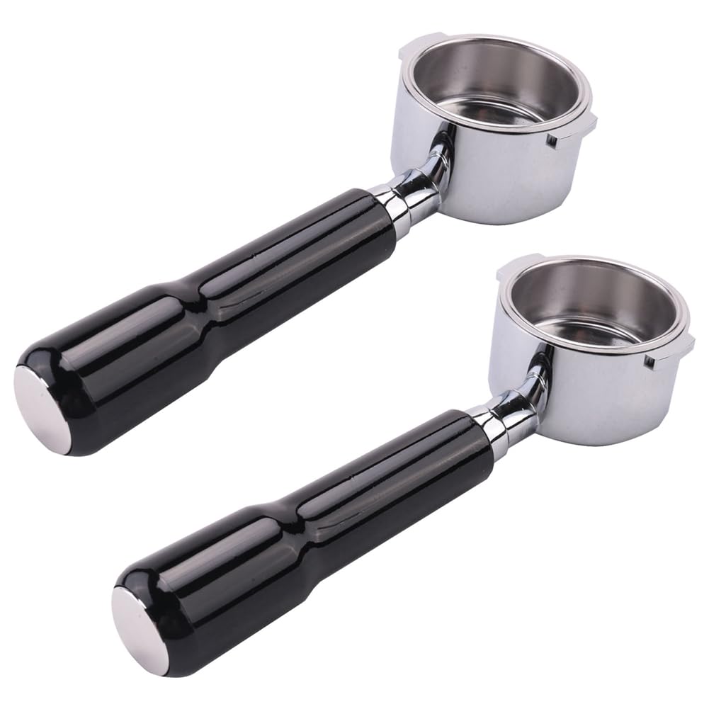 Hndhbfgrt 2pcs 51mm Portafilter for ECP3420 EC155 BCO430 EC260, 51mm Bottomless Portafilter 2 Ears Replacement Parts