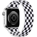 Stretchy Solo Loop Bands Compatible with Apple Watch 40mm 38mm 44mm 42mm 41mm 45mm Braided Elastic Weave Nylon Wristbands Women Men Straps for iWatch Series 7/6/5/4/3/2/1/SE