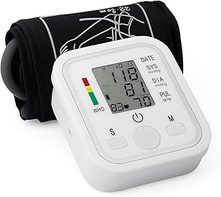 Misuratore di Pressione da Braccio Digitale Automatico – Display LCD ad Alta Precisione, Rilevazione Battito Cardiaco e Frequenza del Polso, Bracciale Regolabile 22-32 cm, Facile da Usare a Casa