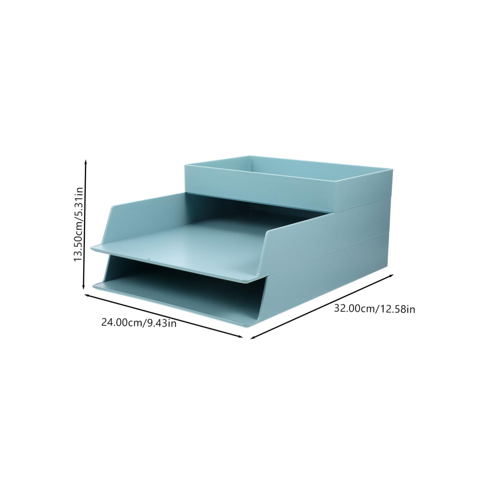 Caja Organizadora Apilable para Abs Azul Soporte para Archivos de Unidades Contenedor de Papelería para Oficina y Estudio