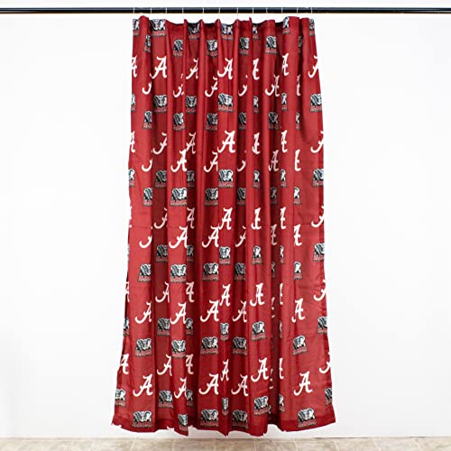 Image of College Covers Everything Comfy Alabama Tide Bright and Colorful Shower Curtain Cover 70 inch x 72 inch