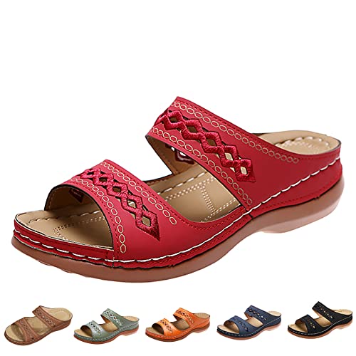 Sandalias Deportivas Ortopedicas para Mujer Sandalias Negras Mujer cuña para primavera, verano y otoño para mujer, tacones cuña, Barefoot Mujer Zapatos