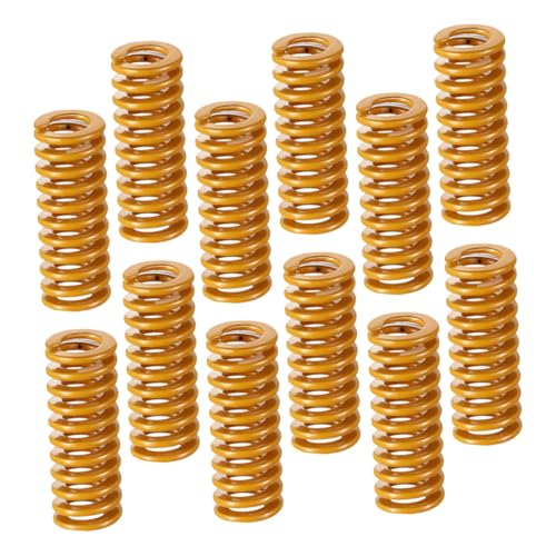 SOLUSTRE 12 Piezas Resorte de impresora 3D kit profesional de extrusora sprite resortes de servicio pesado cable resorte de impresora de acero resortes de la cama de la impresora 3d Yellow