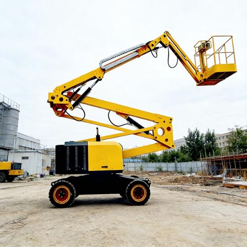 Hydraulic Mini Wheeled Crane with Telescopic Boom & Fly Jib, Portable Lifting Equipment for Construction, Warehouse & Industrial Use