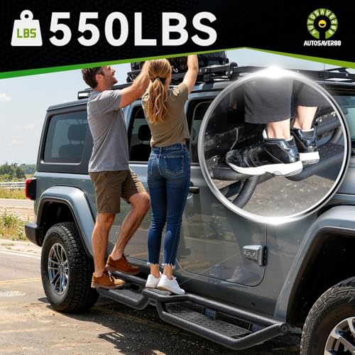 Estribos laterales para Tacoma 2024-2026 Negro acero carbono miniatura 3