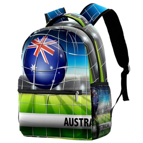 Sac à dos d'école football australien multicolore pour ados et enfants