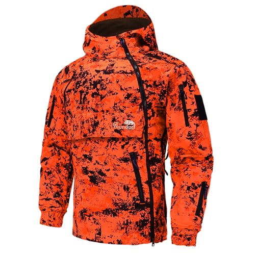Full mundur Orange Camo Jagd Jacke jagd anorak Militär jacke Taktische jacke tracksuit top für Herren Windstop Wasserabweisend