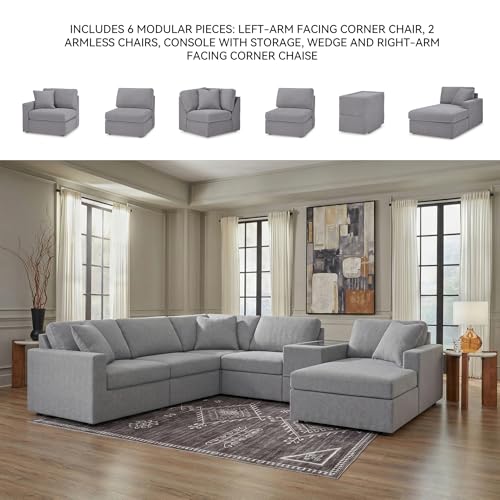 Image of Signature Design by Ashley 6-Piece Modular Sectional with Chaise, Modmax