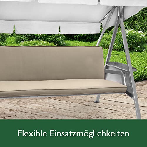 Sitzauflage Für Hollywoodschaukelliege Aruba - Ersatzpolster Cremeweiß 208x118cm