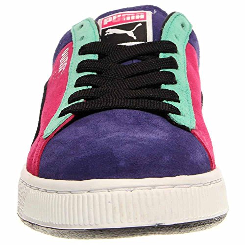 PUMA PUMA Men's Suede Stripes and Blocks Classic Sneaker,Spectrum Blue/Black,9 M US