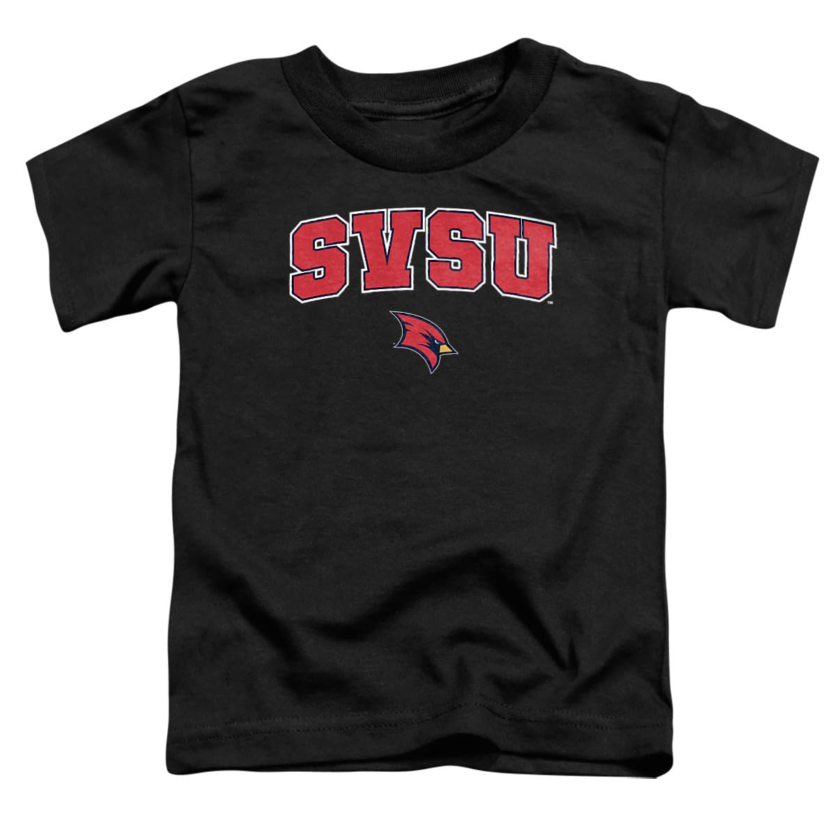LOGOVISION Saginaw Valley State University Arch Logo Black Kids T Shirt (3) for Toddler Boys and Girls, Black