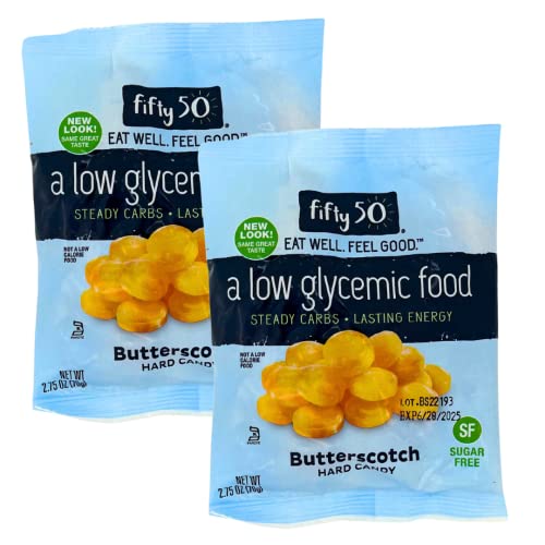 Fifty50 Foods Kosher Sugar Free Butterscotch Hard Candy, 2.75 Ounce (Pack Of 2) #TOP14